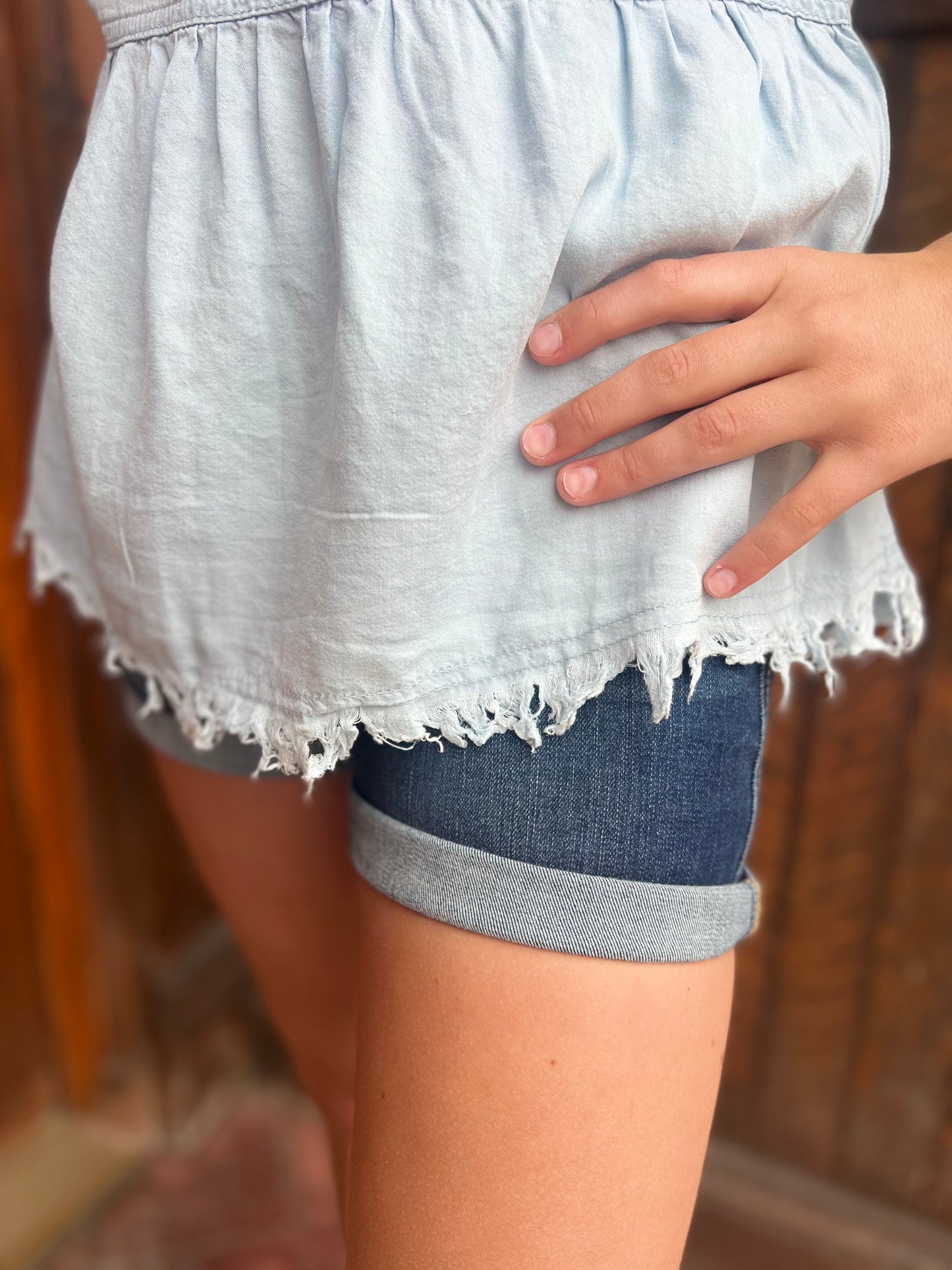 Summer Romance Chambray Top