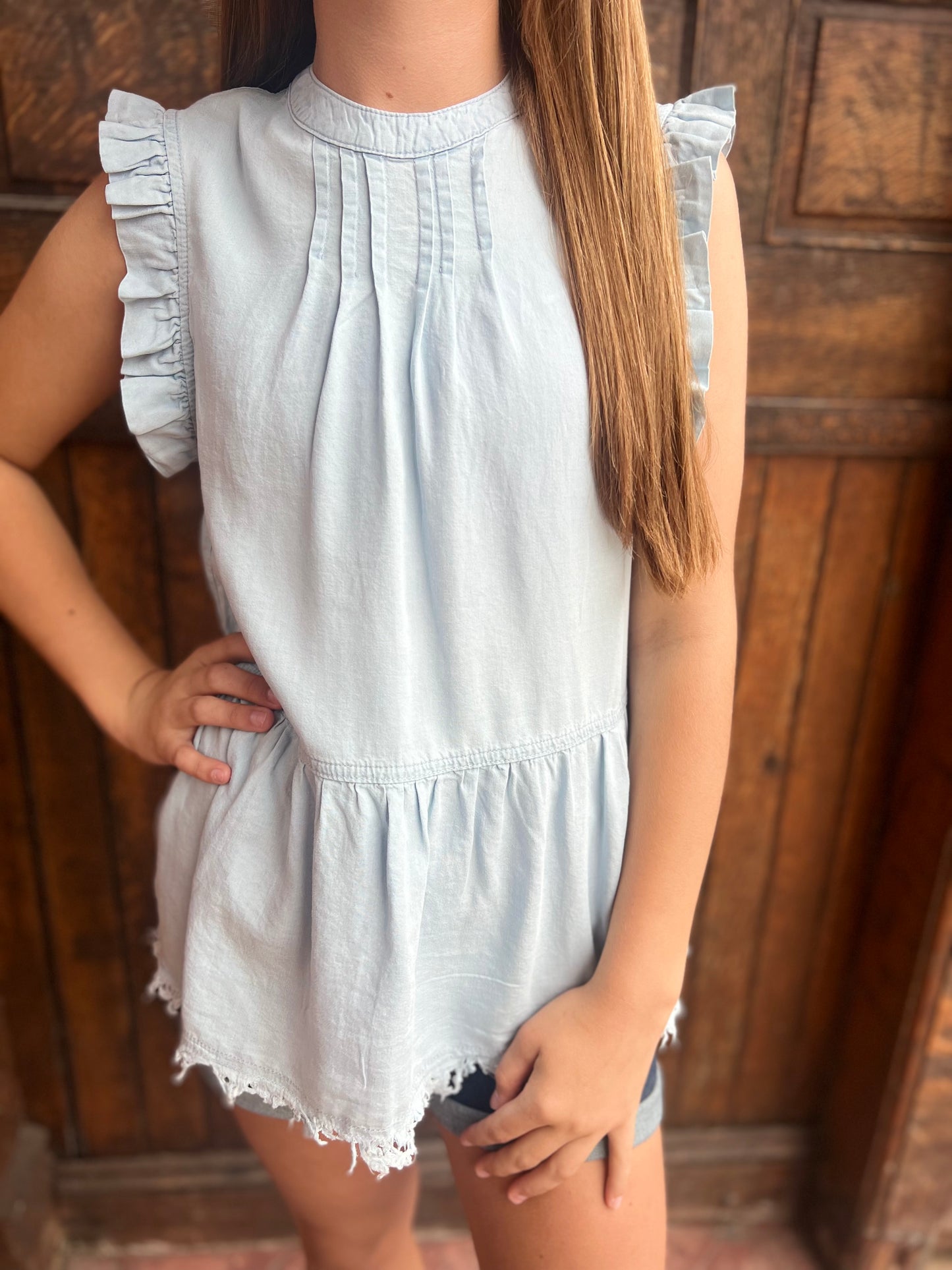 Summer Romance Chambray Top