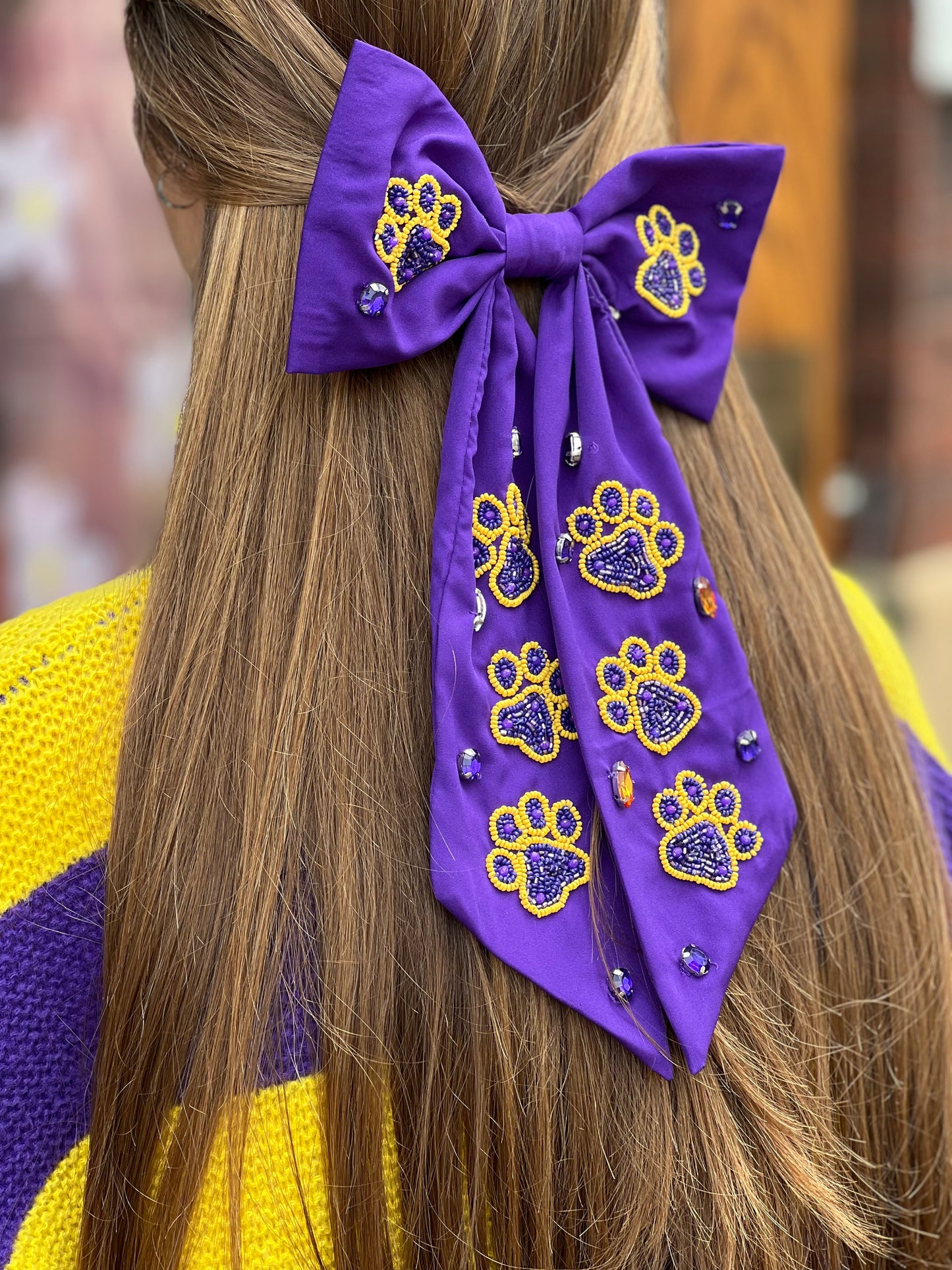 Purple Power Hair Bow