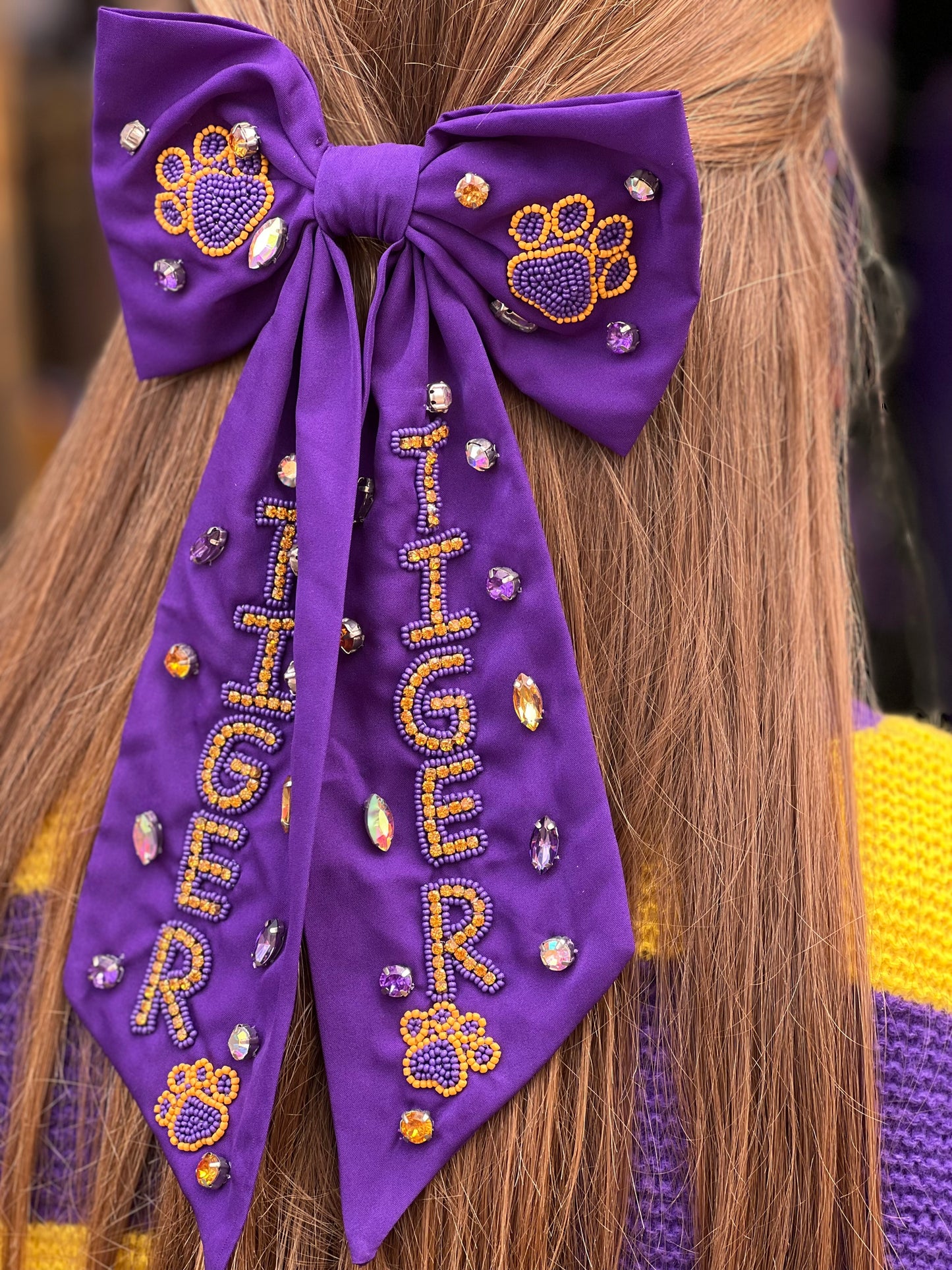 Purple Power Hair Bow