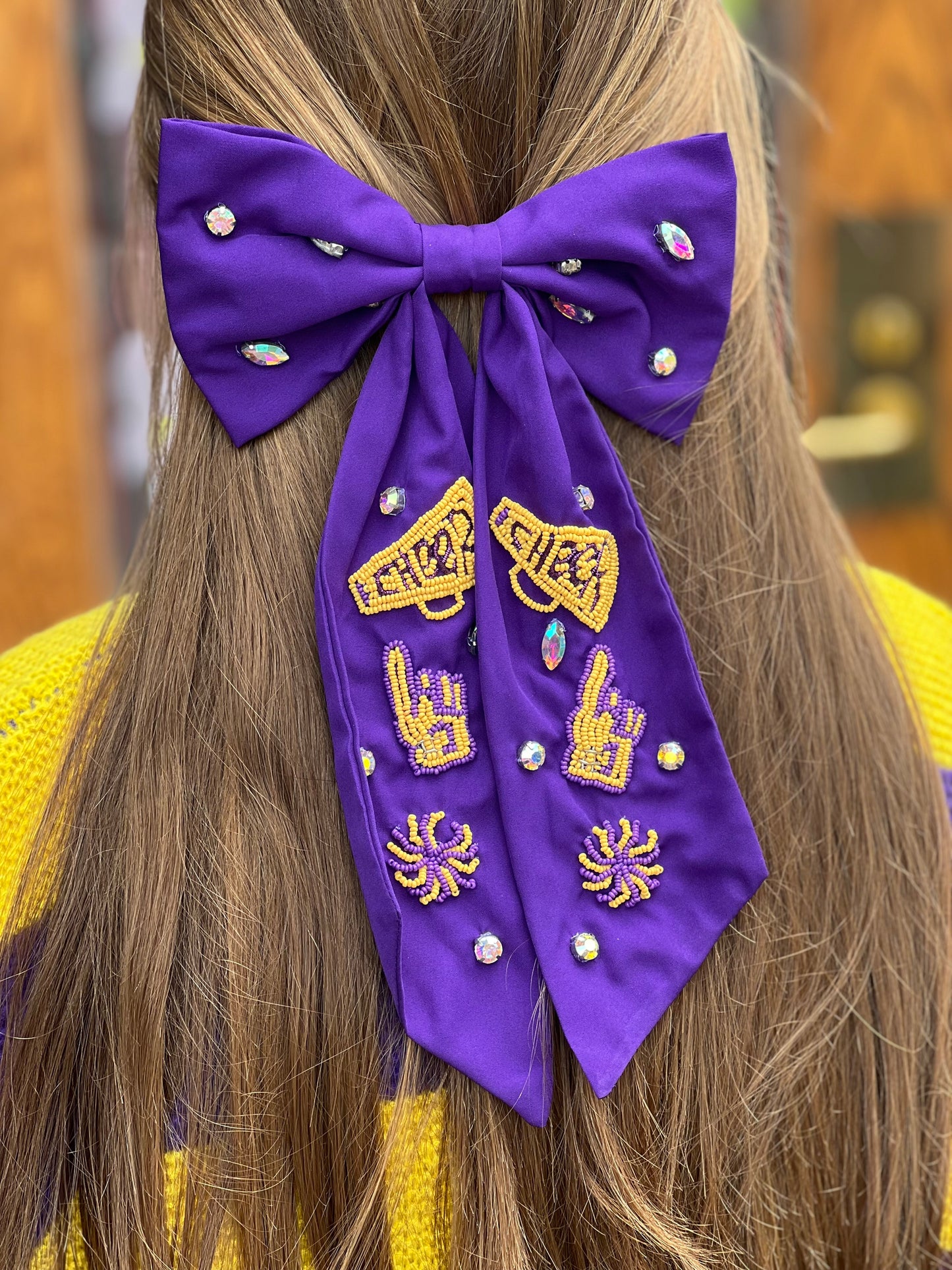 Purple Power Hair Bow